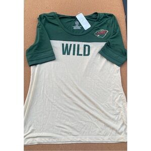 NHL Minnesota Wild Women's Two Tone T-shirt New With Tags Size Large